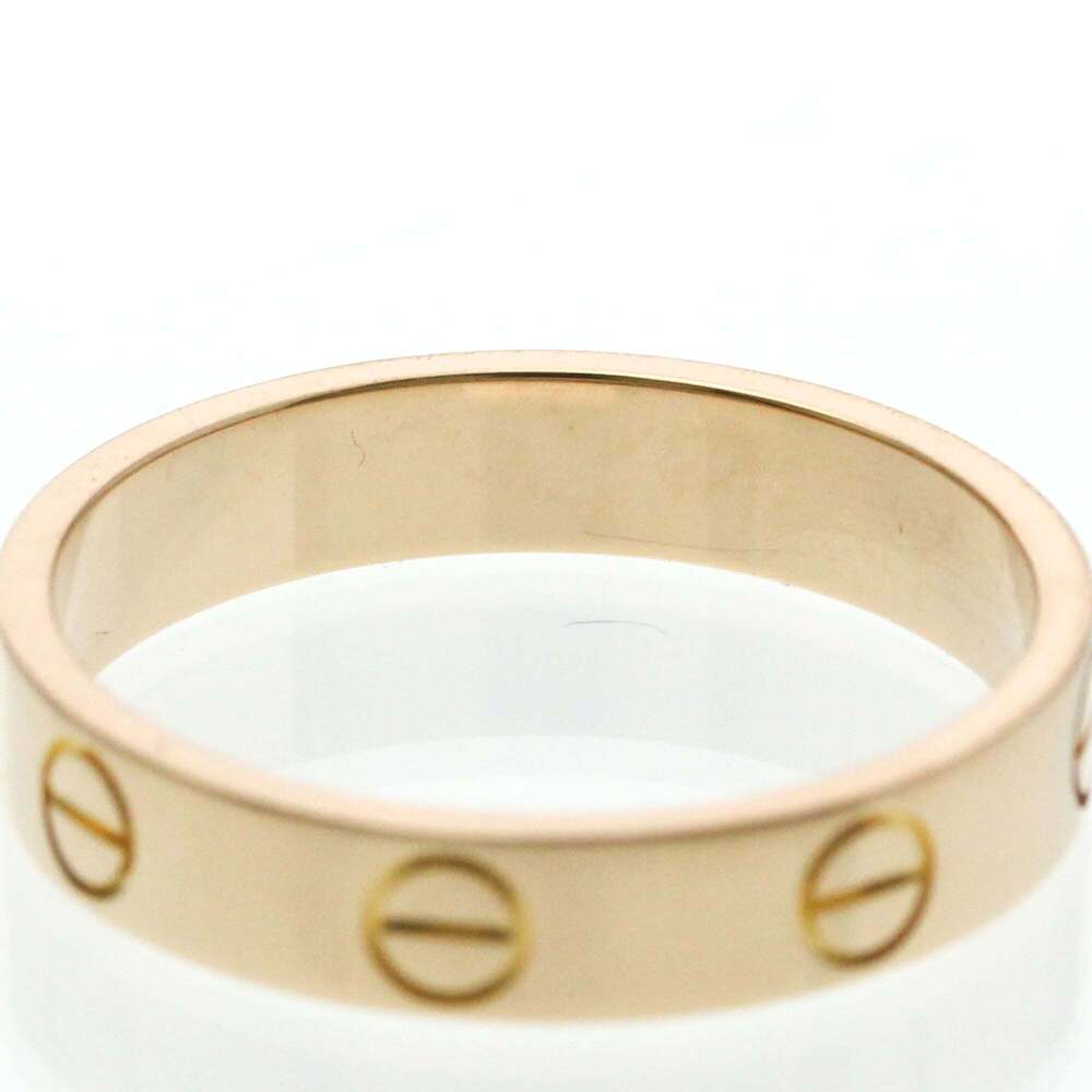 Cartier Mini Love Ring Pink Gold (18K) Fashion No Stone Band Ring Pink Gold - Picture 7 of 9